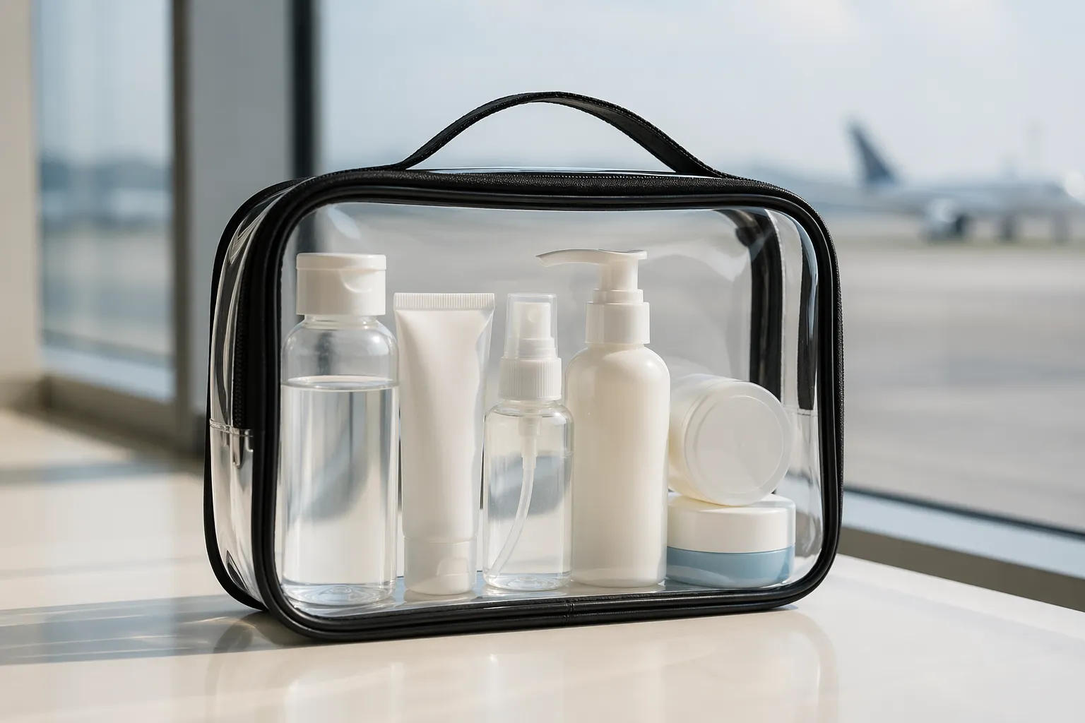 Praktisch, snel en overzichtelijk reizen met je vloeistoffen netjes bij elkaar.