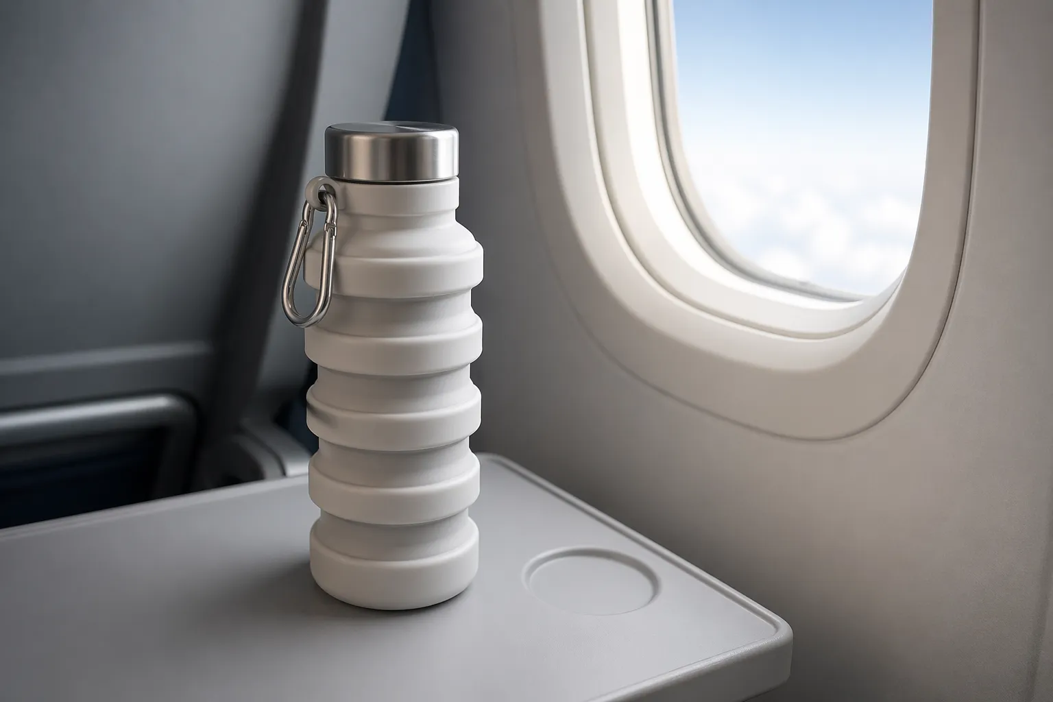 Slim hydrateren tijdens de vlucht zonder extra volume in je tas.